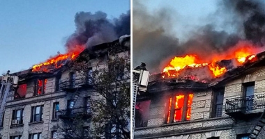 Stire din Actualitate : INCENDIU puternic în New York. Peste 200 de pompieri au intervenit
