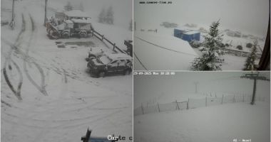 Stire din Actualitate : Ninge abundent în mai multe zone din țară. Stratul de zăpadă ajunge la 10 cm