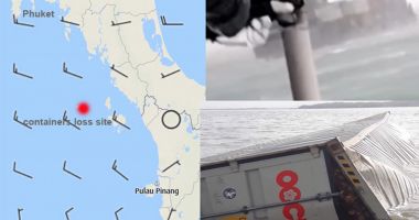 O barjă a pierdut 18 containere cu lemn în Marea Andaman
