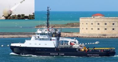 O navă rusească a fost distrusă de o rachetă Harpoon