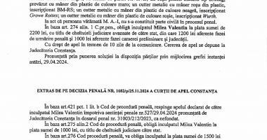 EXTRAS DE PE HOTĂRÂREA PENALĂ NR. 527/2024 A JUDECĂTORIEI CONSTANŢA - 4