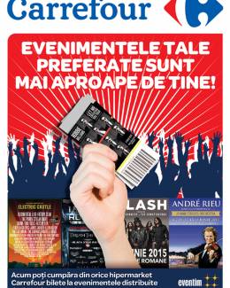 Stire din Cultură-Educație : Biletele pentru evenimentele Eventim, disponibile  în Carrefour