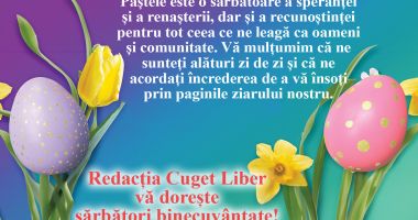Redacția CUGET LIBER vă dorește sărbători binecuvântate!