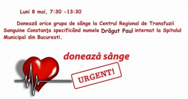 Stire din Social : Ajutor urgent pentru un tânăr ce va fi operat astăzi.  Are nevoie de sânge