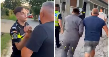 Stire din Eveniment : Agresorii polițistului care a oprit un bărbat beat, săltați de mascați
