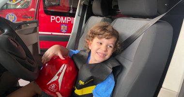 Pompierii Detașamentului Palas au avut un oaspete important. Eduard, un prichindel care și-a vizitat „eroii” - 4