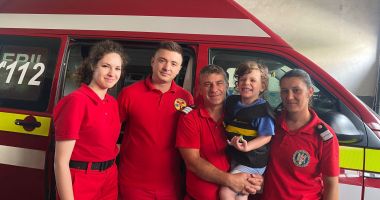 Pompierii Detașamentului Palas au avut un oaspete important. Eduard, un prichindel care și-a vizitat „eroii” - 6