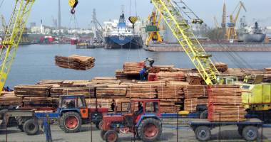 Stire din Economie : Portuarii constănțeni - victime în "războiul lemnului"