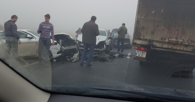 Galerie foto. ACCIDENT RUTIER ÎNTRE CONSTANȚA ȘI TULCEA. PATRU MAȘINI, FĂCUTE PRAF - 3