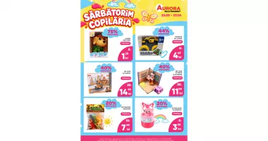 Copilăria se sărbătorește la Aurora Multimarket – cu reduceri de până la -75%! - 2