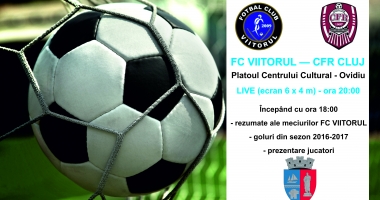 Surpriză plăcută pentru suporteri. Meciul FC Viitorul - CFR Cluj, proiectat pe un ecran imens - 2