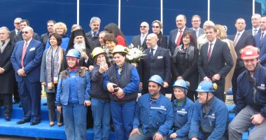 Vânt bun din pupa, "Histria Atlas"! Tancul de produse petroliere și chimice de 40.000 tdw a primit botezul - 4