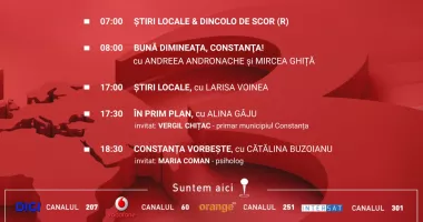 Stire din Actualitate : Programul zilei de marți, 17 februarie, de la Antena 3 Constanța