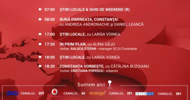 Stire din Actualitate : Programul zilei de vineri, 22 mai, de la Antena 3 Constanța