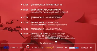 Stire din Actualitate : Programul zilei de luni, 25 mai, de la Antena 3 Constanța