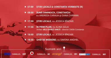 Stire din Actualitate : Programul zilei de joi, 28 mai, de la Antena 3 Constanța