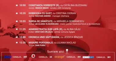 Stire din Actualitate : Programul zilei de sâmbătă, 30 mai, de la Antena 3 Constanța