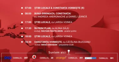 Programul zilei de miercuri, 17 iunie, de la Antena 3 Constanța