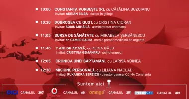 Programul zilei de sâmbătă, 27 iunie, de la Anteana 3 Constanța