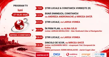 Programul zilei de luni, 27 iulie, de la Antena 3 Constanța