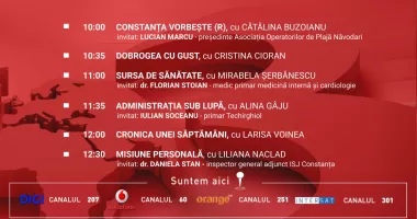 Stire din Actualitate : Programul zilei de sâmbătă, 14 martie, de la Antena 3 Constanța