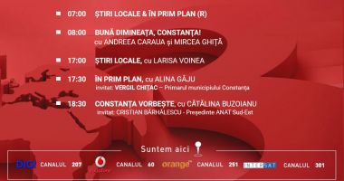 Stire din Actualitate : Programul zilei de marți, 9 decembrie, de la Antena 3 Constanța