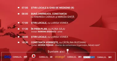 Stire din Actualitate : Programul zilei de vineri, 6 martie, de la Antena 3 Constanța