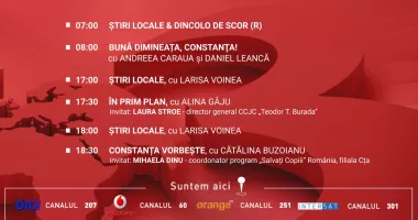 Stire din Actualitate : Programul zilei de marți, 26 mai, de la Antena 3 Constanța