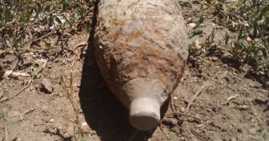 Proiectil  de artilerie găsit la Poarta Albă - 2