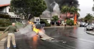 Stire din Actualitate : Accident aviatic în timpul finalei Super Bowl. Un avion a căzut peste o casă, imediat după decolare