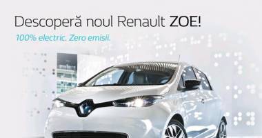 Stire din Diverse : Zero emisii. 100% electric.  Zoe te provoacă la test-drive
