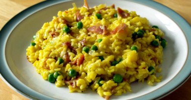 Risotto cu mazăre și pui