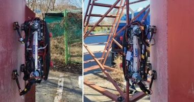 Stire din Actualitate : Robotul capabil să se cațăre pe pereți și pe tavan