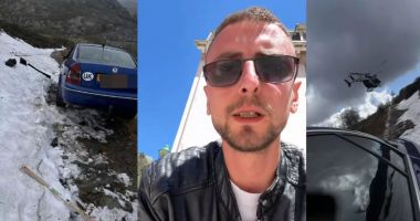 Stire din Eveniment : Românul salvat din Alpi s-a întors să-și recupereze mașina și a rămas, din nou, izolat în munți