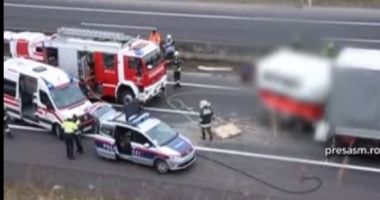 TRAGEDIE PE AUTOSTRADĂ! Un tânăr de 20 de ani a murit pe loc