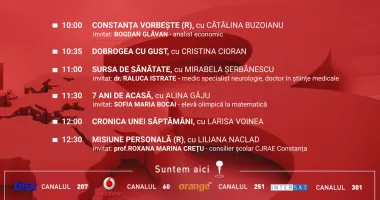 Stire din Actualitate : Programul zilei de sâmbătă, 9 mai, de la Antena 3 Constanța