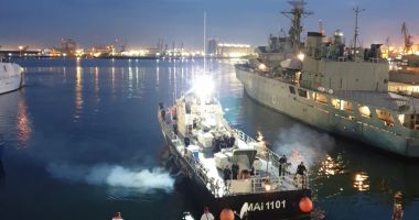 Stire din Eveniment : Schimbare de ștafetă în Marea Egee. Nava MAI 1104 a preluat misiunea de supraveghere a frontierelor