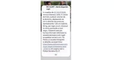 RO-ALERT! Copil de 9 ani din Constanța, dat dispărut