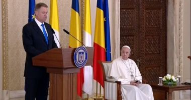 Iohannis, discurs rostit în prezența Papei