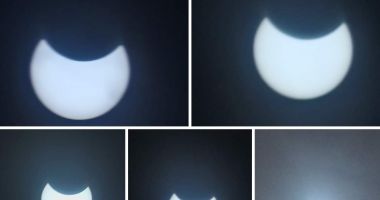 Stire din Social : Galerie foto. Primele imagini cu eclipsa de Soare, văzută la Constanţa