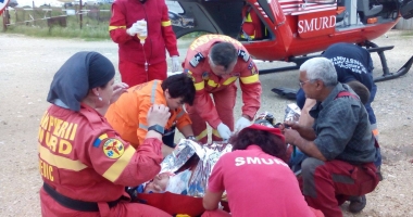 EXPLOZIE PUTERNICĂ LÂNGĂ O BENZINĂRIE DIN CONSTANȚA. ELICOPTERUL SMURD A PRELUAT VICTIMA - 3
