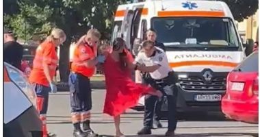 Stire din Eveniment : O șoferiță beată a accidentat o femeie și doi copii. La sosirea polițiștilor a făcut scandal