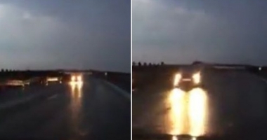VIDEO ȘOCANT! CUM A FOST SURPRINS UN ȘOFER, PE AUTOSTRADĂ