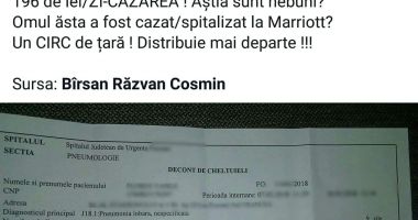 Stire din Social : Când îți este dor de țară… și brusc îți piere dorul! "Cazarea la spital, mai scumpă ca la Marriott?"