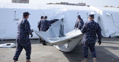 GALERIE FOTO / Spitalul militar mobil prinde contur, pe stadionul "Portul". Pregătiri pentru scenariul 4 - 5