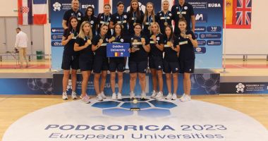 Diana Șamanț, handbalistă în echipa Universității Ovidius din Constanța, desemnată MVP la Campionatul European Universitar 2023 - 2
