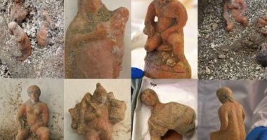 Statuete asemănătoare celor din Scena Naşterii Domnului, descoperite în oraşul antic Pompeii