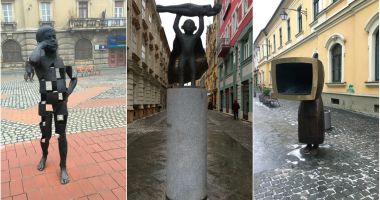 Stire din Eveniment : Voia să spargă cu barosul toate statuile din oraş pentru că nu sunt româneşti. Bărbatul a fost amendat