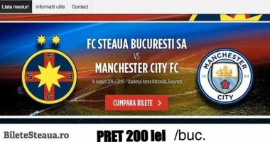 CUM SE FAC BANI STÂND ACASĂ, la meciul Steaua-Manchester City - 2