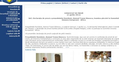 STS: Site-ul oficial al Președinției României nu a fost 